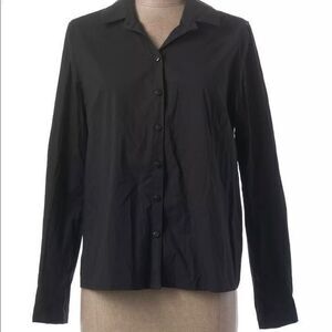 HUMILITY Black Button Down Women’s shirt with Sheer back detail - NWT